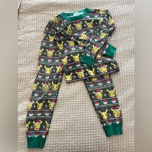 Hannah Anderson Pokemon Pikachu Kids Pajama Set - Black and Green